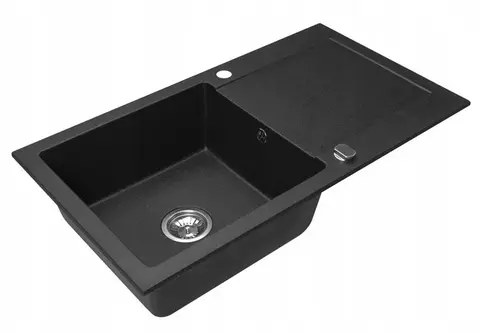 Zdjęcie produktu Zlewozmywak granitowy zlew jednokomorowy z ociekaczem Cordeo XL czarny metalik 90 x 50 cm 5