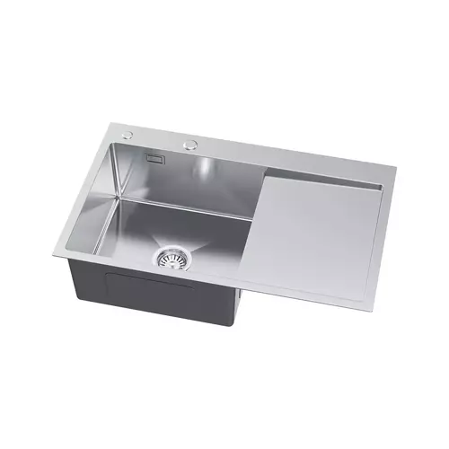 Zdjęcie produktu Zlewozmywak stalowy IRMA inox 78 x 49 cm ZESTAW + dozownik + ociekarka 3