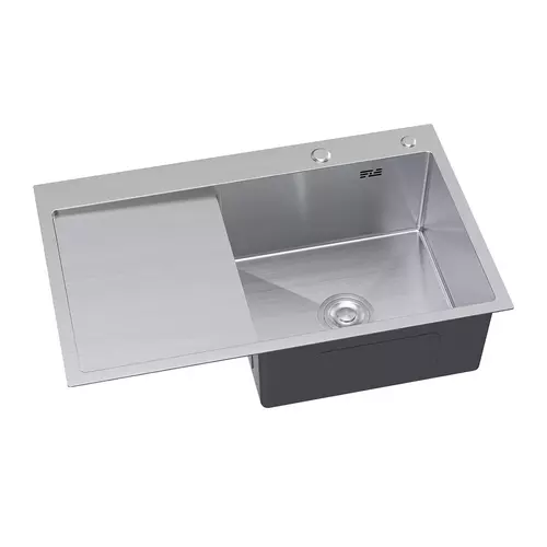Zdjęcie produktu Zlewozmywak stalowy IRMA inox 78 x 49 cm ZESTAW + dozownik + ociekarka 4
