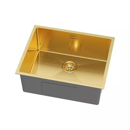 Zdjęcie produktu Zlewozmywak stalowy Ohio gold złoty podwieszany jednokomorowy 54 x 44 cm 2