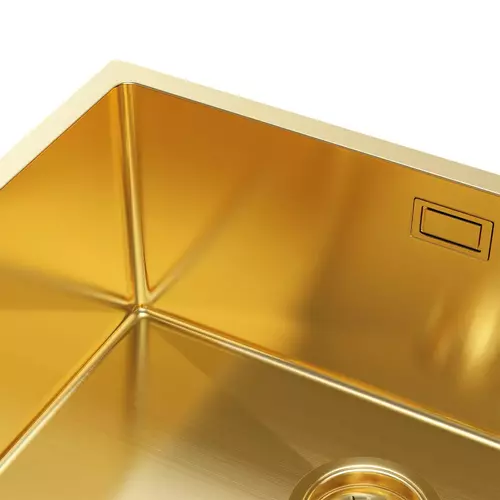 Zdjęcie produktu Zlewozmywak stalowy Ohio gold złoty podwieszany jednokomorowy 54 x 44 cm 5