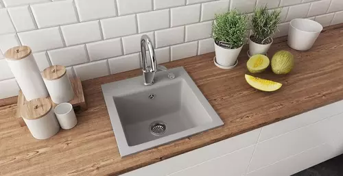 Zdjęcie produktu Zlewozmywak granitowy zlew jednokomorowy ESTEIN 1K szary 50 x 50 cm 5