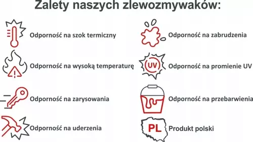 Zdjęcie produktu Zlewozmywak granitowy zlew kuchenny półtorakomorowy ESTEIN 1,5K beżowy 78 x 50 cm 6